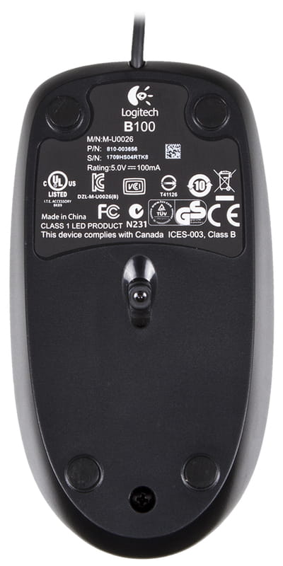 Мышь Logitech B100 Black (910-003357)