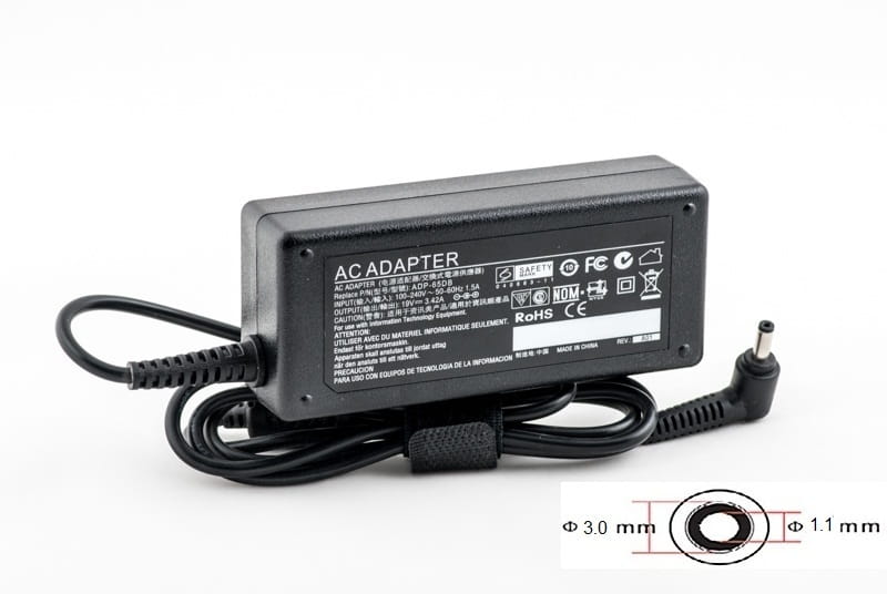 Блок питания PowerPlant для ноутбука Acer 220V, 19V 65W 3.42A 3.0х1.1мм (AC65F3011)