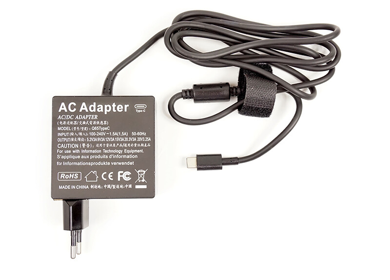 Универсальный блок питания PowerPlant для ноутбуков 220V, 20V 3.25A Type-C (NA700066)