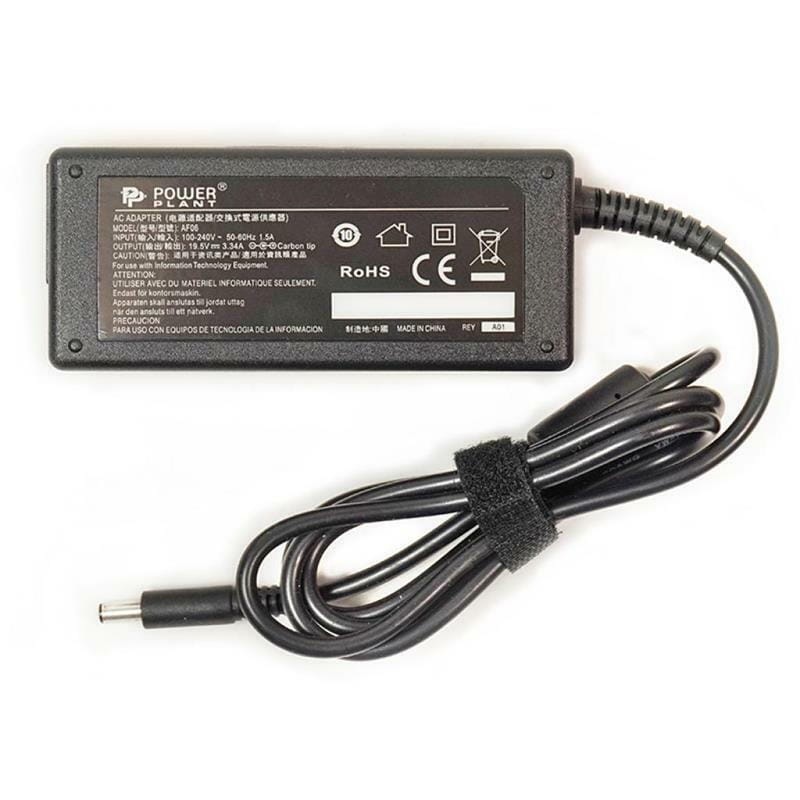 Блок питания PowerPlant для ноутбука Dell 220V, 19.5V 65W 3.34A, 4.5х3.0мм (DL65G4530)