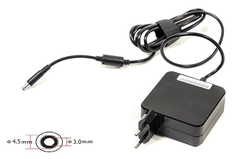 Блок живлення PowerPlant для ноутбука Dell 220V, 19.5V 65W 3.34A, 4.5х3.0мм, wall mount (WM-DL65G4530)