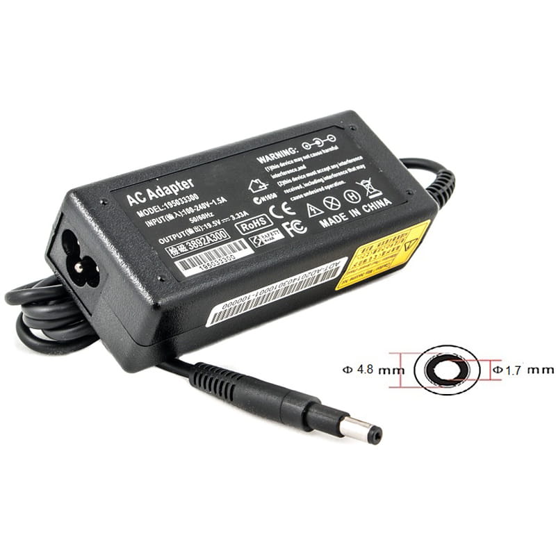 Блок питания PowerPlant для ноутбука HP 220V, 19.5V 65W 3.33A, 4.8х1.7мм (HP65G4817)