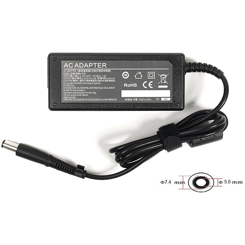 Блок питания PowerPlant для ноутбука HP 220V, 18.5V 65W 3.5A, 7.4х5.0мм (HP65E7450)