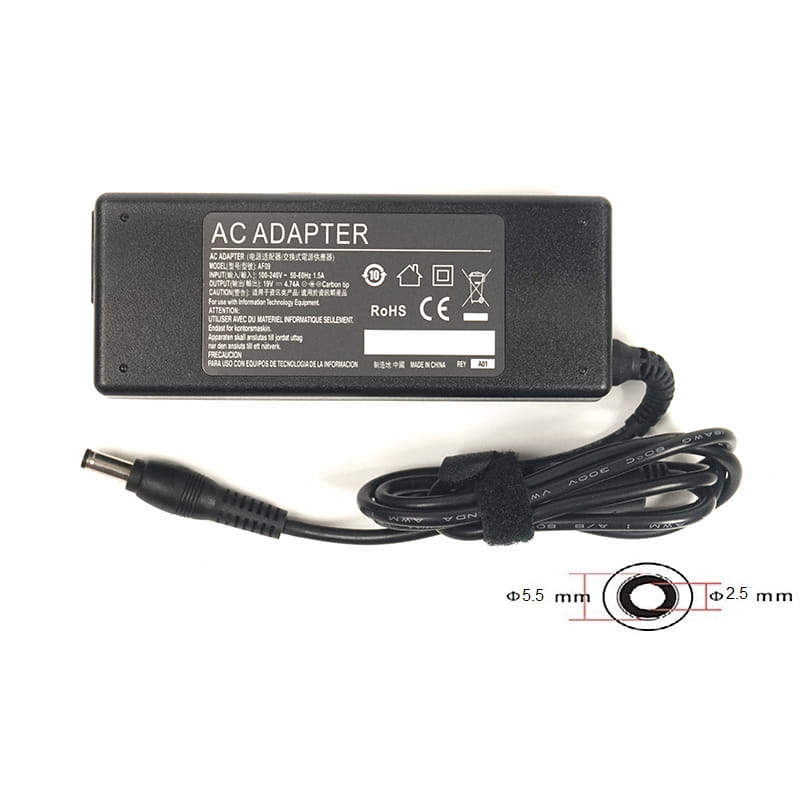 Блок питания PowerPlant для ноутбука HP 220V, 19V 90W 4.74A, 5.5х2.5мм (HP90F5525)