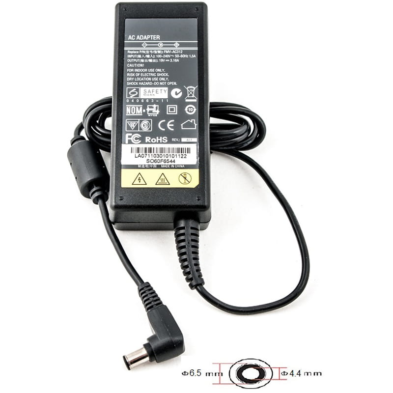Блок питания PowerPlant для ноутбука Sony 220V, 19.5V 60W 3A, 6.5х4.4мм (SO60F6544)