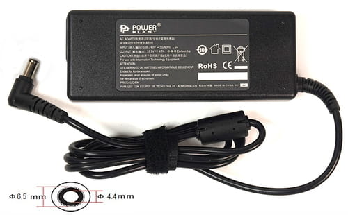 Photos - Laptop Charger Power Plant Блок живлення PowerPlant для ноутбука Sony 220V, 19.5V 92W 4.74A, 6.5х4.4м 