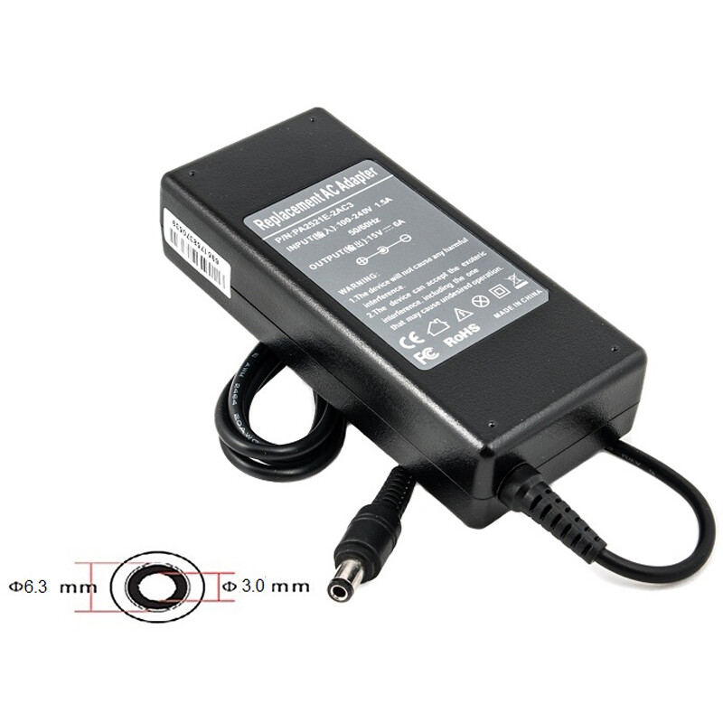 Блок питания PowerPlant для ноутбука Toshiba 220V, 15V 90W 6A, 6.3х3.0мм (TO90C6330)