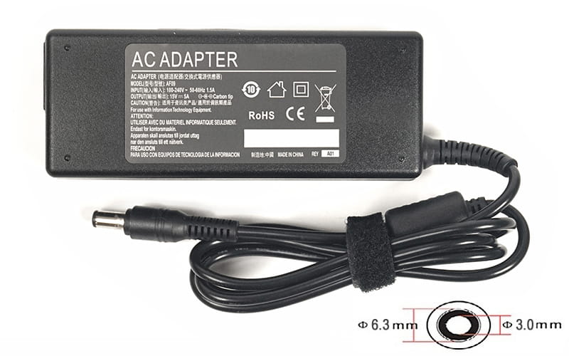 Блок живлення PowerPlant для ноутбука Toshiba 220V, 15V 75W 5A, 6.3х3.0мм (TO75C6330)
