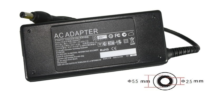 Блок живлення PowerPlant для ноутбука IBM/Lenovo 220V, 16V 72W 4.5A, 5.5х2.5мм (IB72D5525)