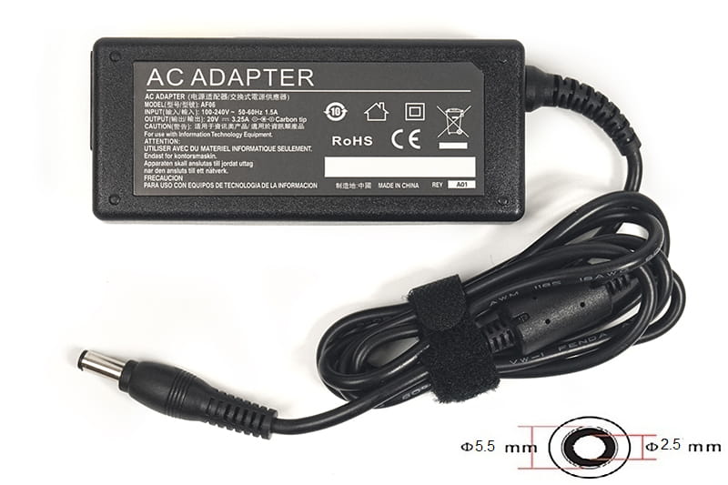 Блок живлення PowerPlant для ноутбука IBM/Lenovo 220V, 20V 65W 3.25A, 5.5х2.5мм (IB65H5525)