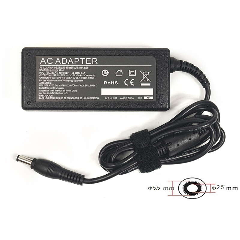 Блок питания PowerPlant для ноутбука IBM/Lenovo 220V, 20V 65W 3.25A, 5.5х2.5мм (IB65H5525)