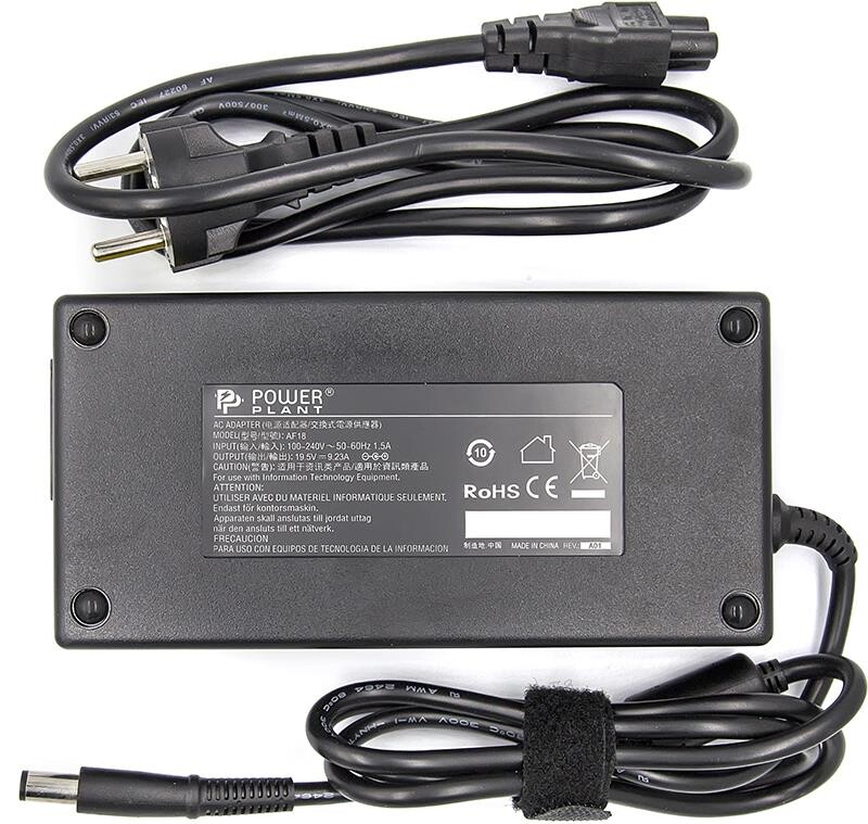 Блок питания PowerPlant для ноутбуков Dell 220V, 19.5V 180W 9.23A (7.4*5.0) (DL180G7450)