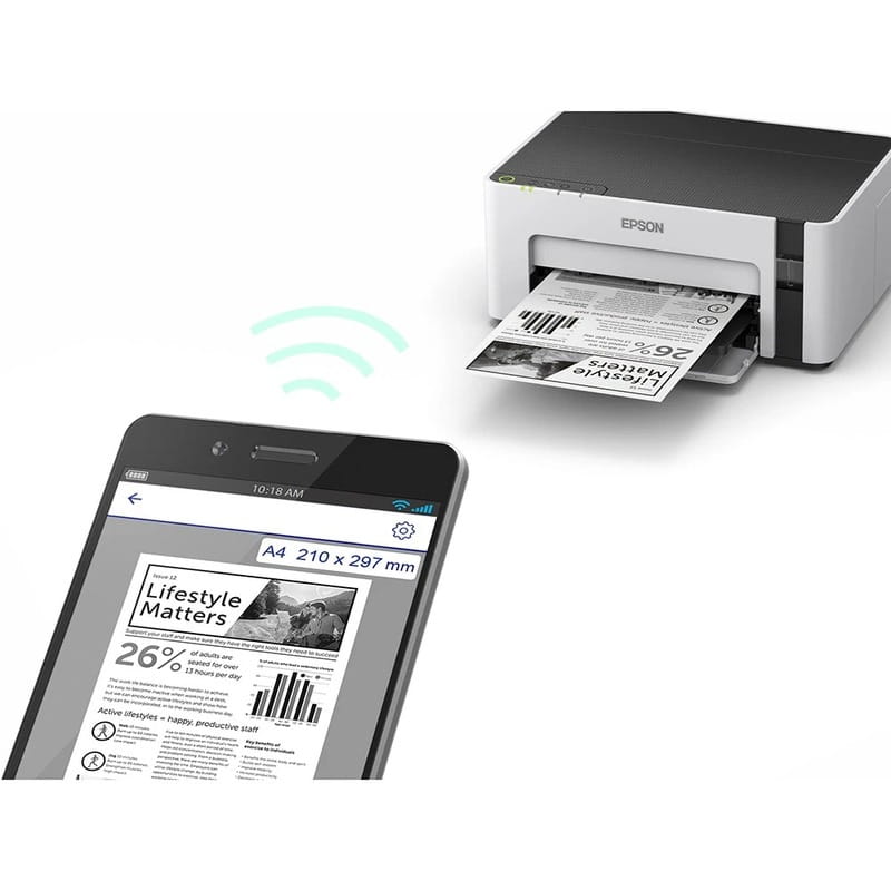 Принтер А4 Epson M1120 Фабрика друку с WI-FI (C11CG96405)