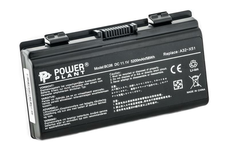 АКБ PowerPlant для ноутбука Asus X51H (A32-T12, AS5151LH) 11.1V 5200mAh (NB00000011)