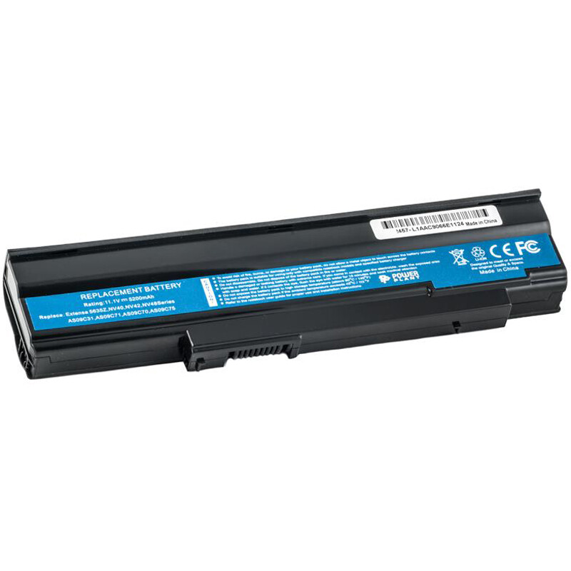 АКБ PowerPlant для ноутбука Acer Extensa 5635ZA (AS09C31, 5635Z) 11.1V 5200mAh (NB00000212)