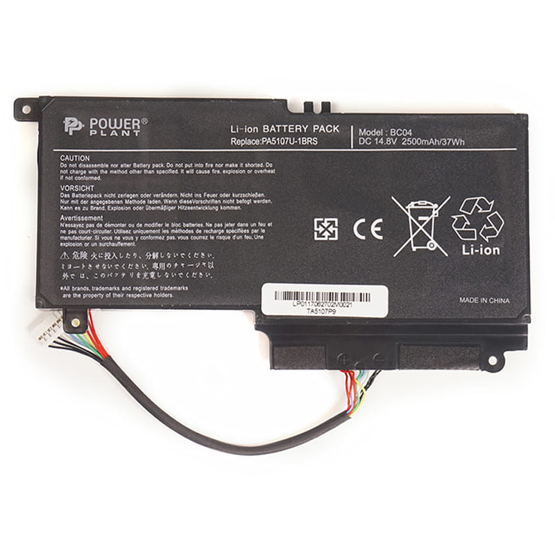 АКБ PowerPlant для ноутбука Toshiba Satellite L55 (PA5107U-1BRS, TA5107P9) 14.8V 2500mAh (NB510221)