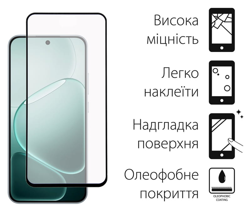 Защитное стекло Dengos для Oppo A6 Pro 4G Black Full Glue (TGFG-431)