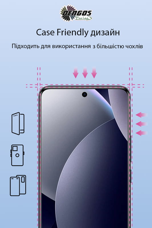 Защитное стекло Dengos для Xiaomi Redmi Note 15 Pro 5G Black Full Glue (TGFG-427)