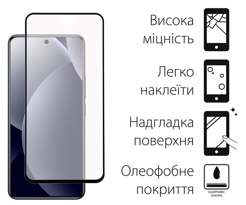 Защитное стекло Dengos для Xiaomi Redmi Note 15 Pro 5G Black Full Glue (TGFG-427)