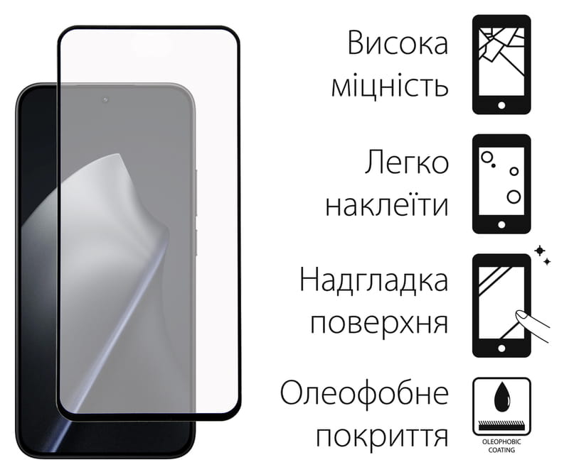 Защитное стекло Dengos для Xiaomi 15T/15T Pro Black Full Glue (TGFG-430)