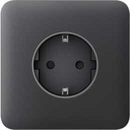 Передня панель для вбудованої розетки Ajax SoloCover for Outlet Basic Graphite