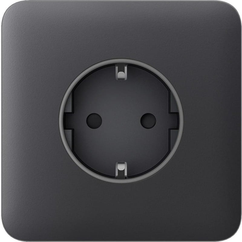 Передня панель для вбудованої розетки Ajax SoloCover for Outlet Basic Graphite