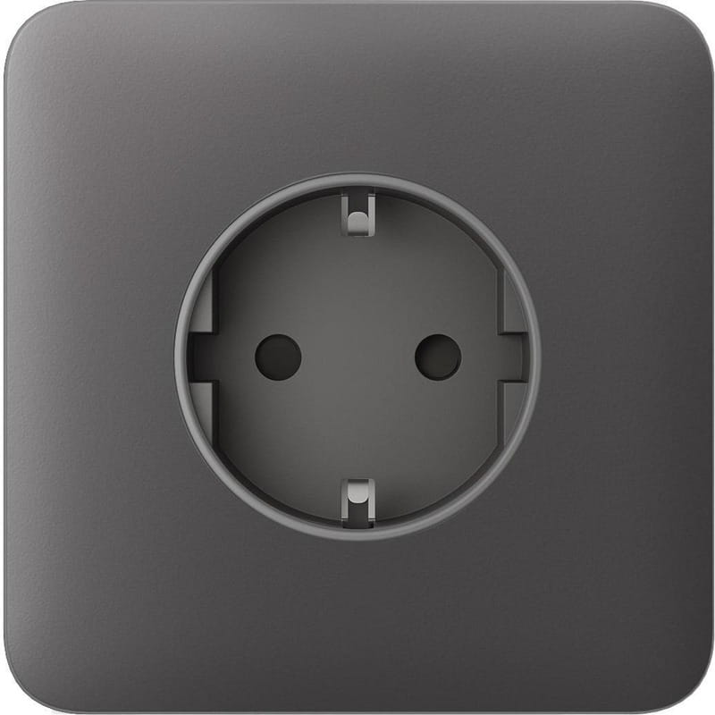 Передня панель для вбудованої розетки Ajax SoloCover for Outlet Basic Grey