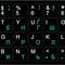 Фото - Наклейка на клавиатуру Grand-X 68 keys Green, Latin Ukr white (GXDGUA) | click.ua