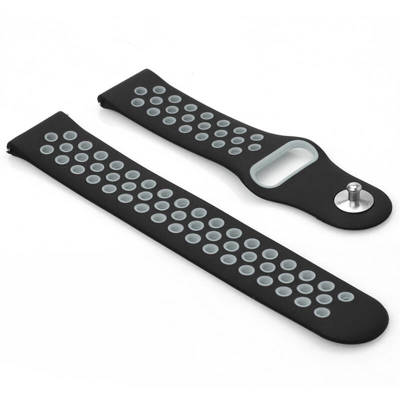Ремешок BeCover Vents Style для Xiaomi iMi KW66/Mi Watch Color/Watch S1 Active/Haylou LS01/LS05 Black-Grey (705801)