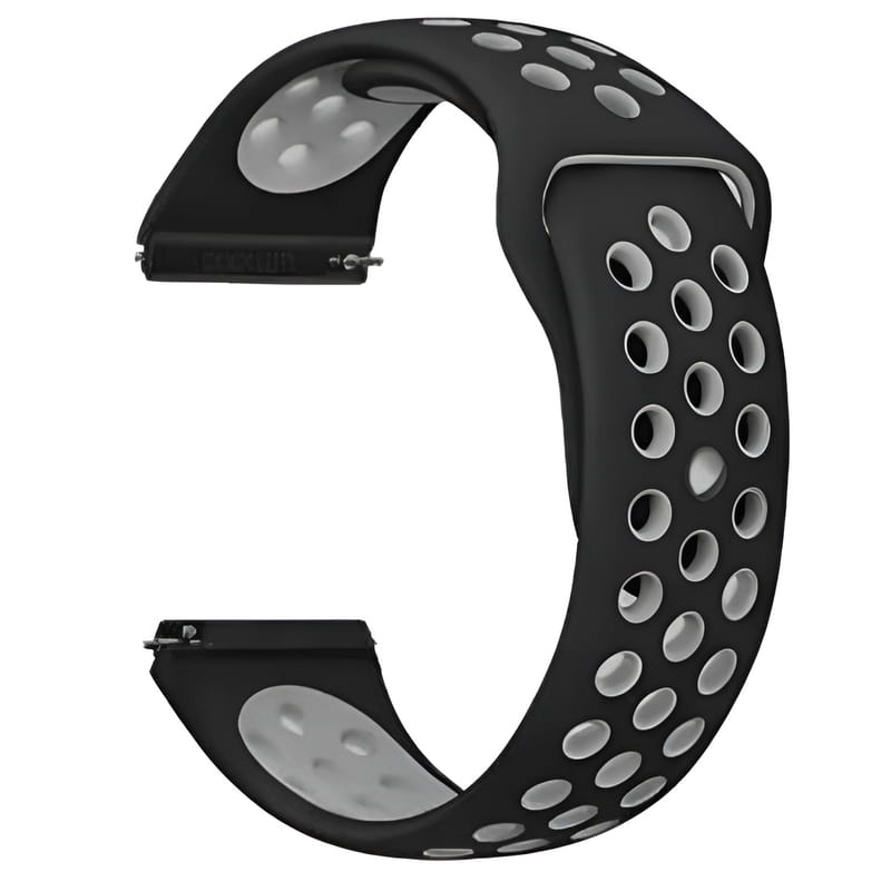 Ремешок BeCover Vents Style для Xiaomi iMi KW66/Mi Watch Color/Watch S1 Active/Haylou LS01/LS05 Black-Grey (705801)