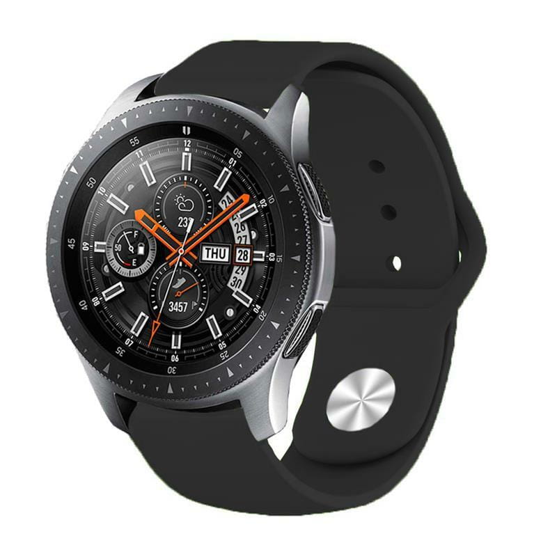 Силіконовий ремінець BeCover для Samsung Galaxy (20mm)/Watch 5/ Watch 4 40/44mm/Watch 4 Classic 42mm/Watch Active/Active 2 40/44mm/Watch 3 41mm/Gear S2/Classic/Gear Sport Black (706176)