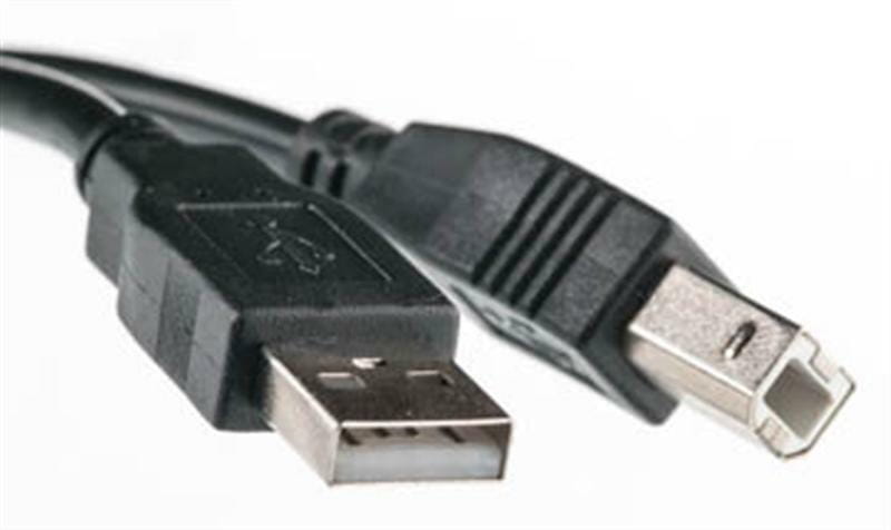 Кабель PowerPlant (KD00AS1221) USB2.0(AM)-USB2.0(BM), 3м, Black, one ferrite