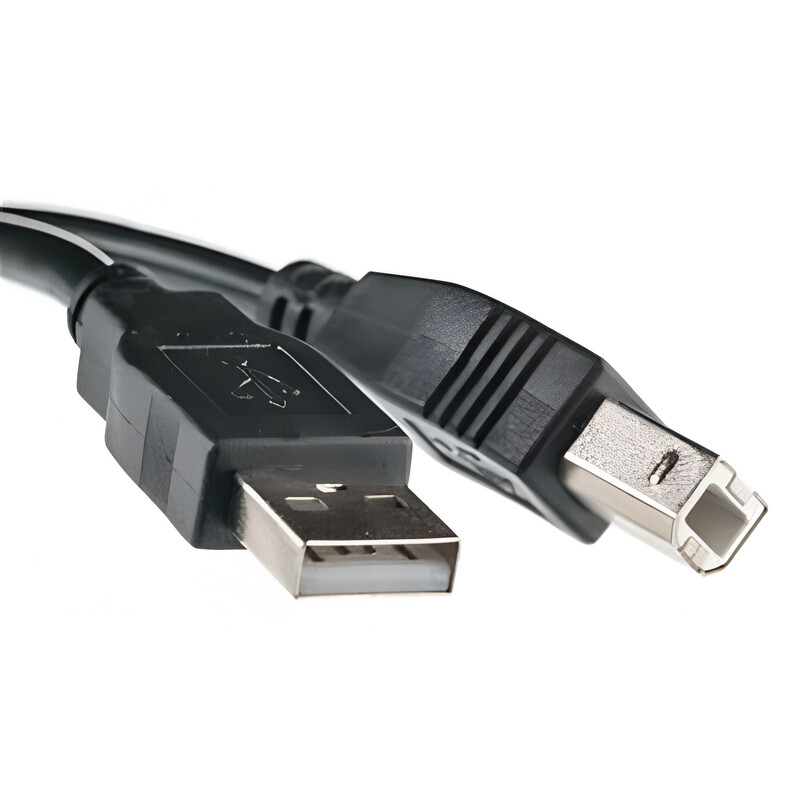 Кабель PowerPlant (KD00AS1221) USB2.0(AM)-USB2.0(BM), 3м, Black, one ferrite