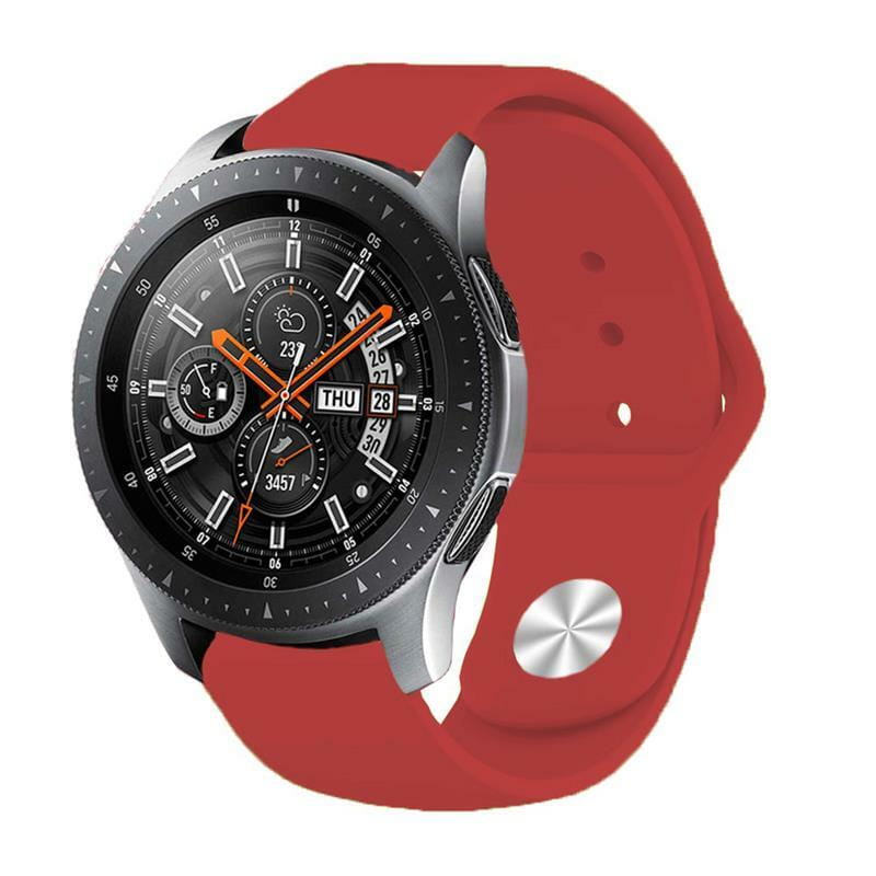 Силиконовый ремешок BeCover для Samsung Galaxy (20mm)/Watch 5/ Watch 4 40/44mm/Watch 4 Classic 42mm/Watch Active/Active 2 40/44mm/Watch 3 41mm/Gear S2/Classic/Gear Sport Red (706168)
