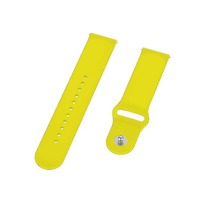 Силиконовый ремешок BeCover для Samsung Galaxy (20mm)/Watch 5/ Watch 4 40/44mm/Watch 4 Classic 42mm/Watch Active/Active 2 40/44mm/Watch 3 41mm/Gear S2/Classic/Gear Sport Yellow (706181)