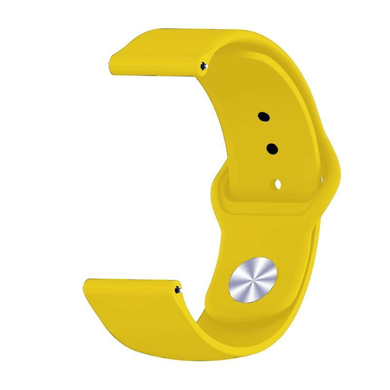 Силиконовый ремешок BeCover для Samsung Galaxy (20mm)/Watch 5/ Watch 4 40/44mm/Watch 4 Classic 42mm/Watch Active/Active 2 40/44mm/Watch 3 41mm/Gear S2/Classic/Gear Sport Yellow (706181)