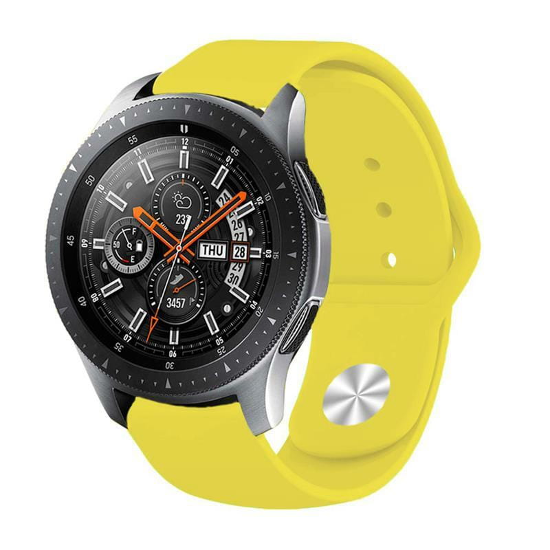 Силиконовый ремешок BeCover для Samsung Galaxy (20mm)/Watch 5/ Watch 4 40/44mm/Watch 4 Classic 42mm/Watch Active/Active 2 40/44mm/Watch 3 41mm/Gear S2/Classic/Gear Sport Yellow (706181)