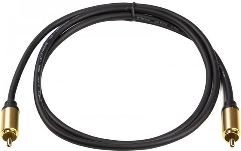 Кабель коаксиальний PowerPlant 26AWG (CA911752) 1 м, Black