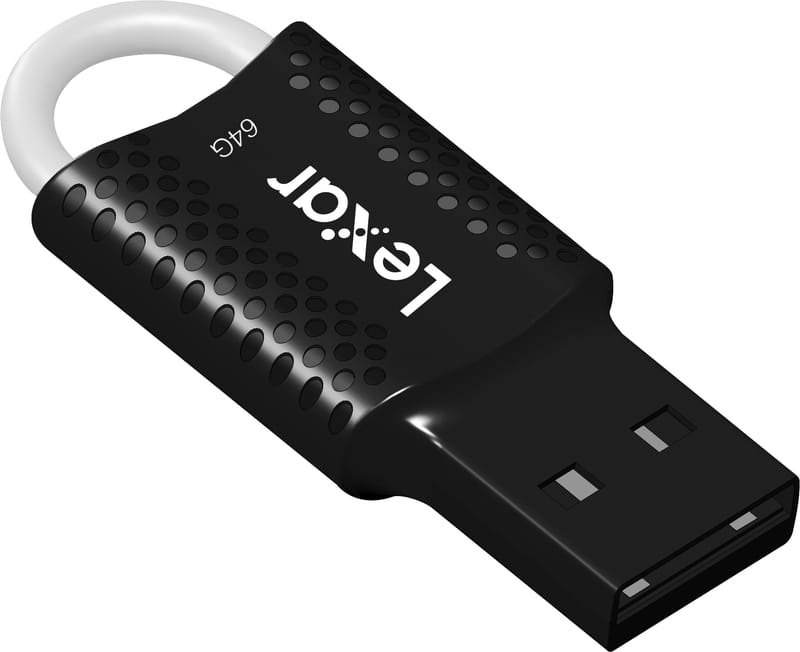 Флеш-накопичувач USB2.0 64GB Lexar JumpDrive V40 Black (LJDV40-64GAB)