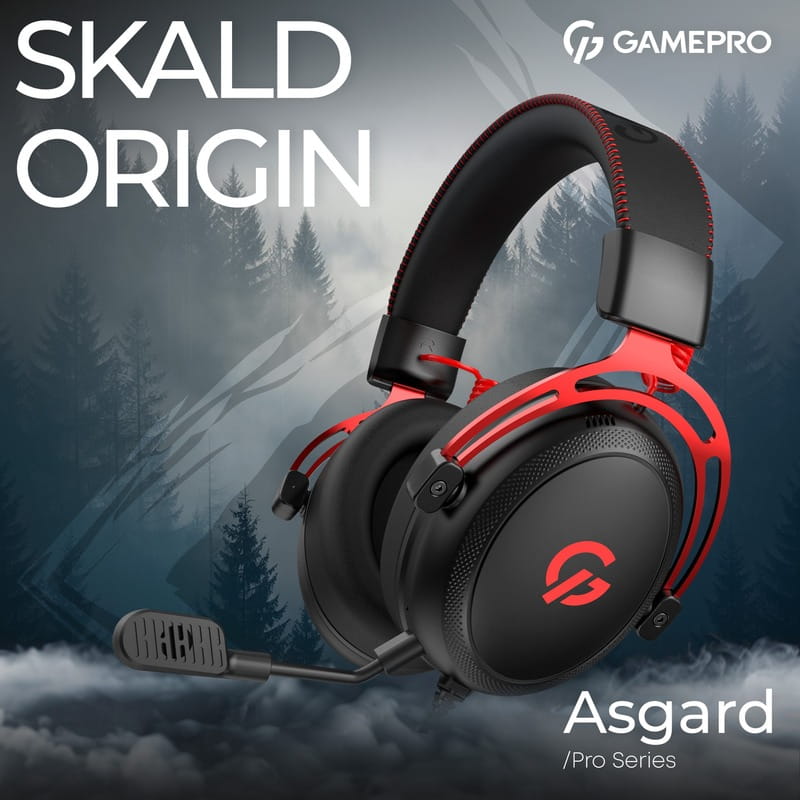 Гарнитура GamePro Asgard Skald Origin Black/Red (HS850BR)