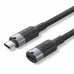 Кабель Vention USB Type-C - USB Type-C (M/F), 100W, 5A, 0.5 м, Black (TRFBD)