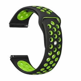 Ремешок BeCover Nike Style для Samsung Galaxy (20mm)/Watch 5/ Watch 4 40/44mm/Watch 4 Classic 42mm/Watch Active/Active 2 40/44mm/Watch 3 41mm/Gear S2/Classic/Gear Sport Black-Green (705694)