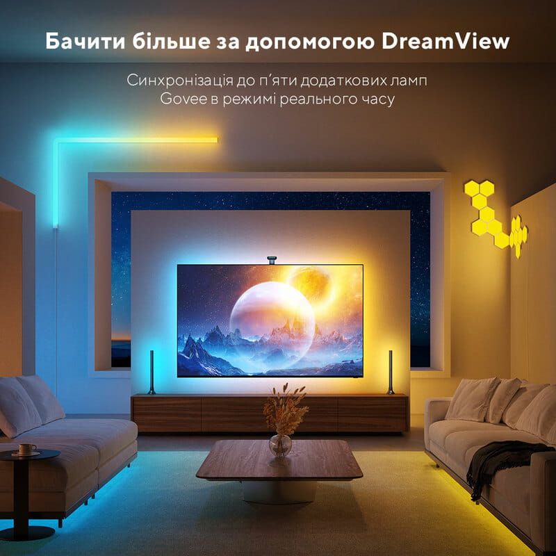 Светодиодная лента умная Govee H605C Envisual TV Backlight T2 with Dual Cameras 55-65` RGBIC, 3.6 м, Black (H605C311)