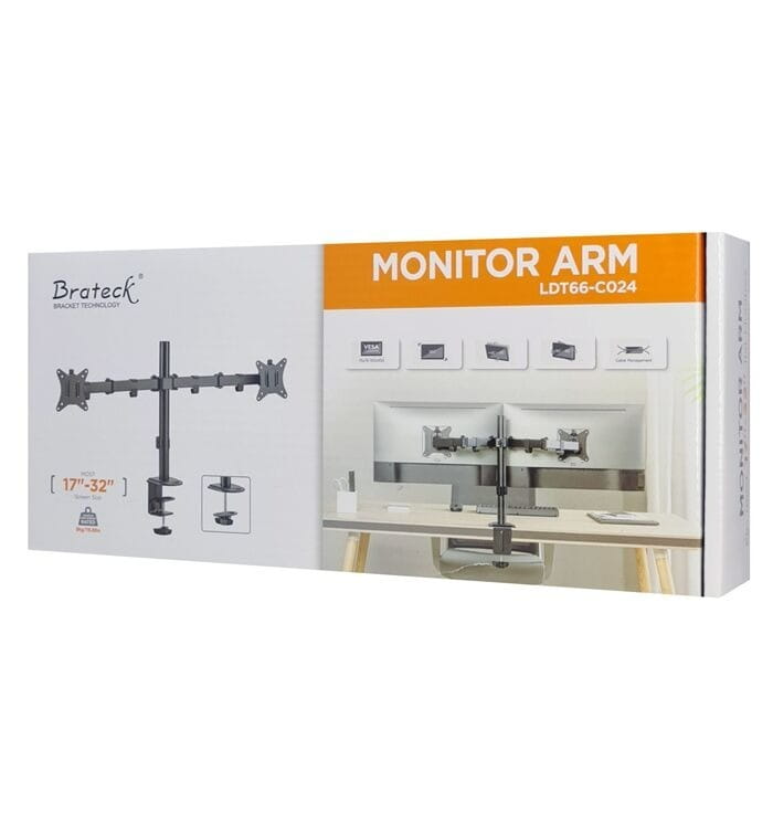 Настольное крепление для монитора Brateck LDT66-C024 17-32" Black (VESA100х100)