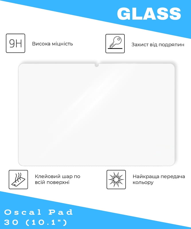 Защитное стекло BeCover для Oscal Pad 30 10.1" (714901)