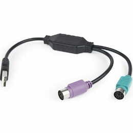 Контроллер Cablexpert (UAPS12-BK), USB 1.1/2 x PS/2, 0.3 м, черный