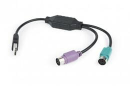 Контроллер Cablexpert (UAPS12-BK), USB 1.1/2 x PS/2, 0.3 м, черный