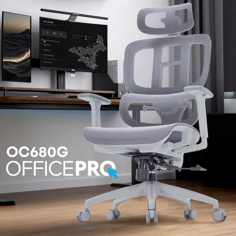 Крісло офісне OfficePro OC680G Grey