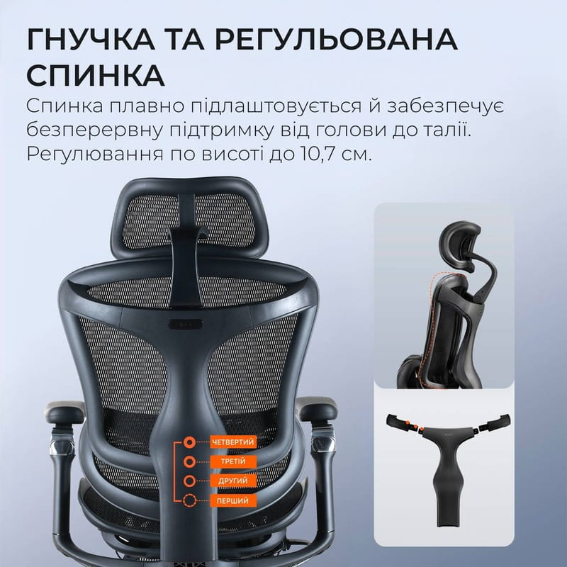 Крісло офісне Sihoo Doro C300 Pro Mesh Black with footrest (Doro-C300-Pro-M101-JT)