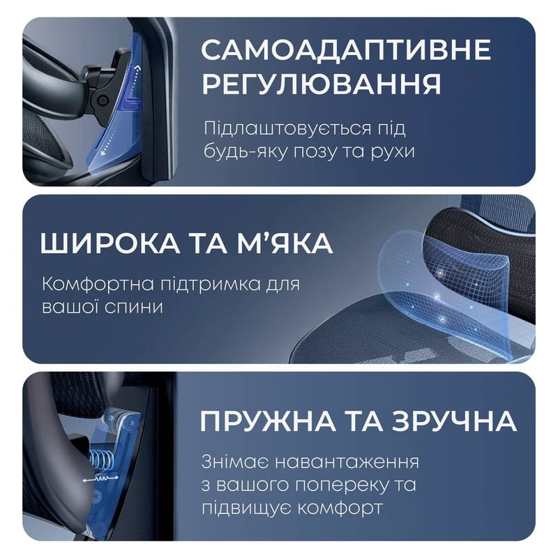 Крісло офісне Sihoo Doro C300 Pro Mesh Black with footrest (Doro-C300-Pro-M101-JT)